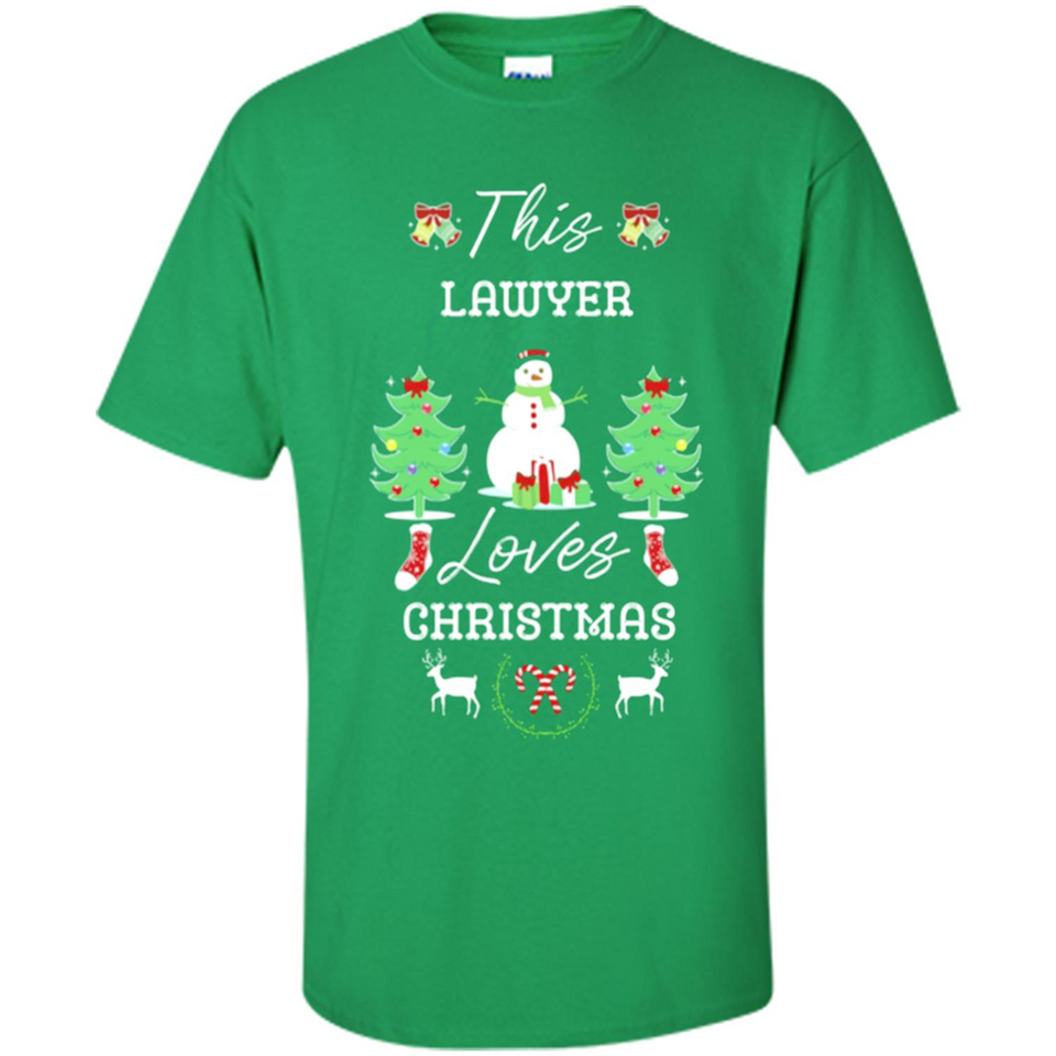 This Lawyer Loves Christmas Tree Shirt with Snowman