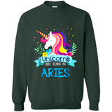 Unicorns are born in Aries Birthday Rainbow Gift Custom Ultra Cotton