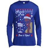 North Pole Born and Raised Shirt, Merry Xmas Ugly Christmas - Canvas Long Sleeve T-Shirt