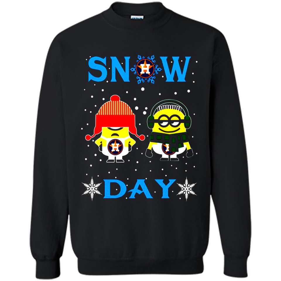 Snow Day Shirt For Houston Astros Vs Minion Fans pingpong