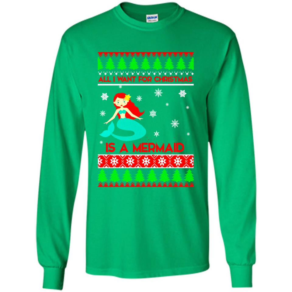 All I Want For Christmas Is A Mermaid ugly PINGPONG