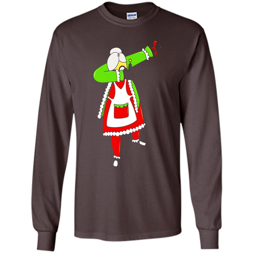 Funny Dabbing Mrs. Santa Claus Christmas Dab - Long Sleeve T-Shirt