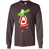 Funny Dabbing Mrs. Santa Claus Christmas Dab - Long Sleeve T-Shirt