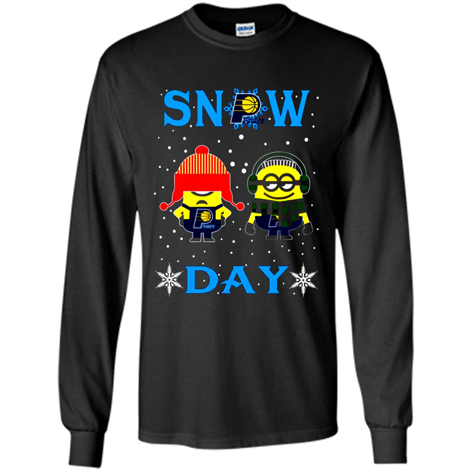 Snow Day Shirt For Indiana Pacers Vs Minion Fans pingpong