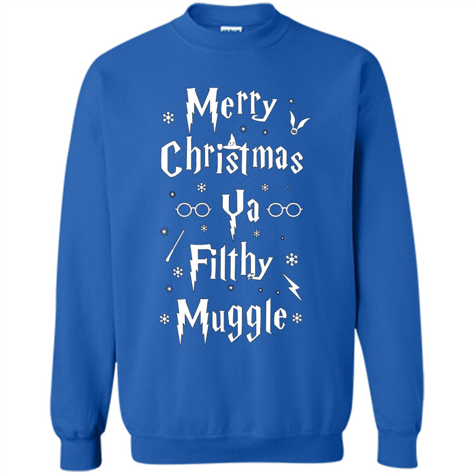 Merry Christmas Ya Filthy Muggle Christmas Sweatshirt PINGPONG