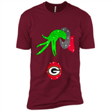GRINCH HAND HOLDING GREEN BAY PACKERS GLITTER CHRISTMAS PINGPONG
