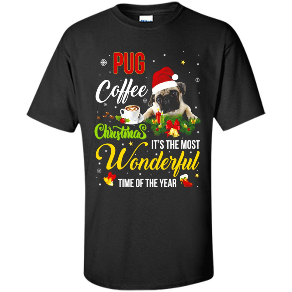 Pug Coffee Wonderful Christmas