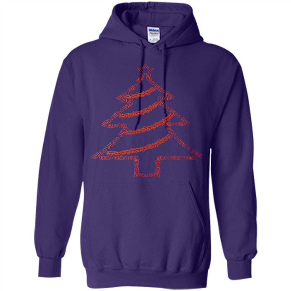 Tuba Text Christmas Tree Musical Instrument Holiday Shirt