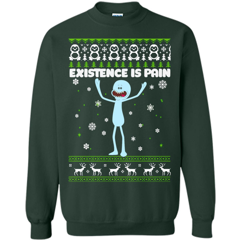 Mr Meeseeks Xistence Is Pain Ugly Christmas - Sweatshirt