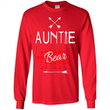 Aunt Shirt Buffalo Plaid Family Camp Bear Tee - Long Sleeve T-Shirt