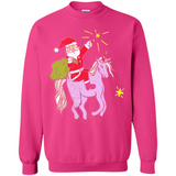 Distressed Retro Santa Riding Unicorn - Sweatshirt