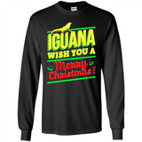 Iguana Wish You A Merry Christmas Animal - Long Sleeve T-Shirt