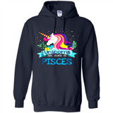 Unicorns are born in Pisces Birthday Rainbow Gift Ladies Custom