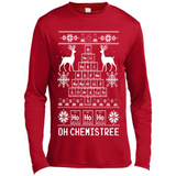 Oh Chemistry Tree Ugly Christmas Sweater - Canvas Long Sleeve T-Shirt