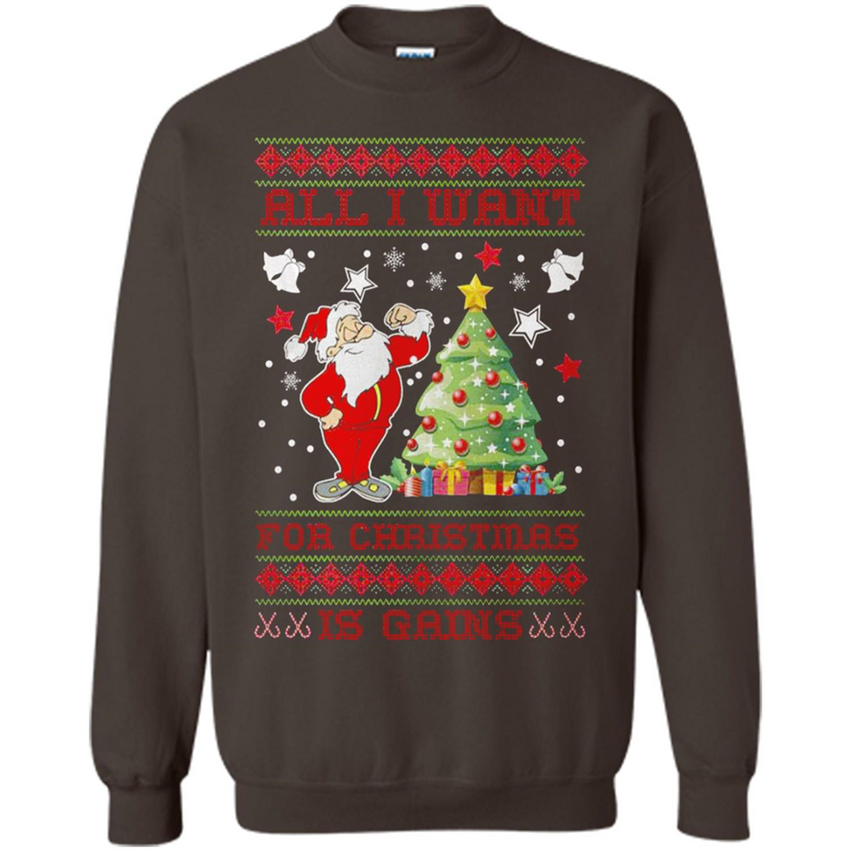 All I Want For Christmas Is Gains Christmas Tree Santa Claus