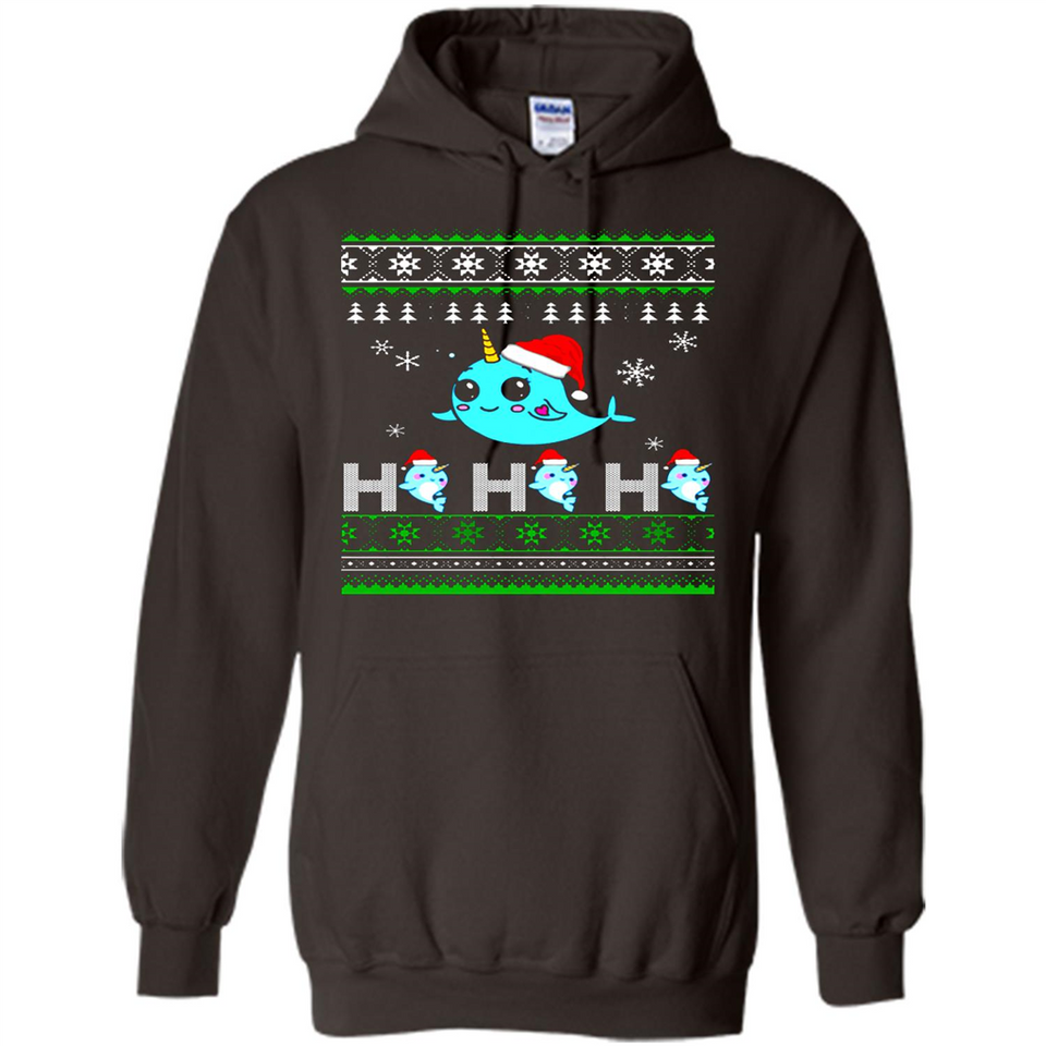 Narwhal christmas sweatshirt hoodie long PINGPONG - Hoodie