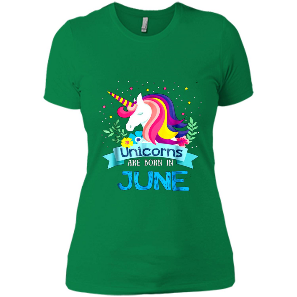 Unicorns are born in June Birthday Rainbow Gift Ladies Custom