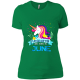 Unicorns are born in June Birthday Rainbow Gift Ladies Custom