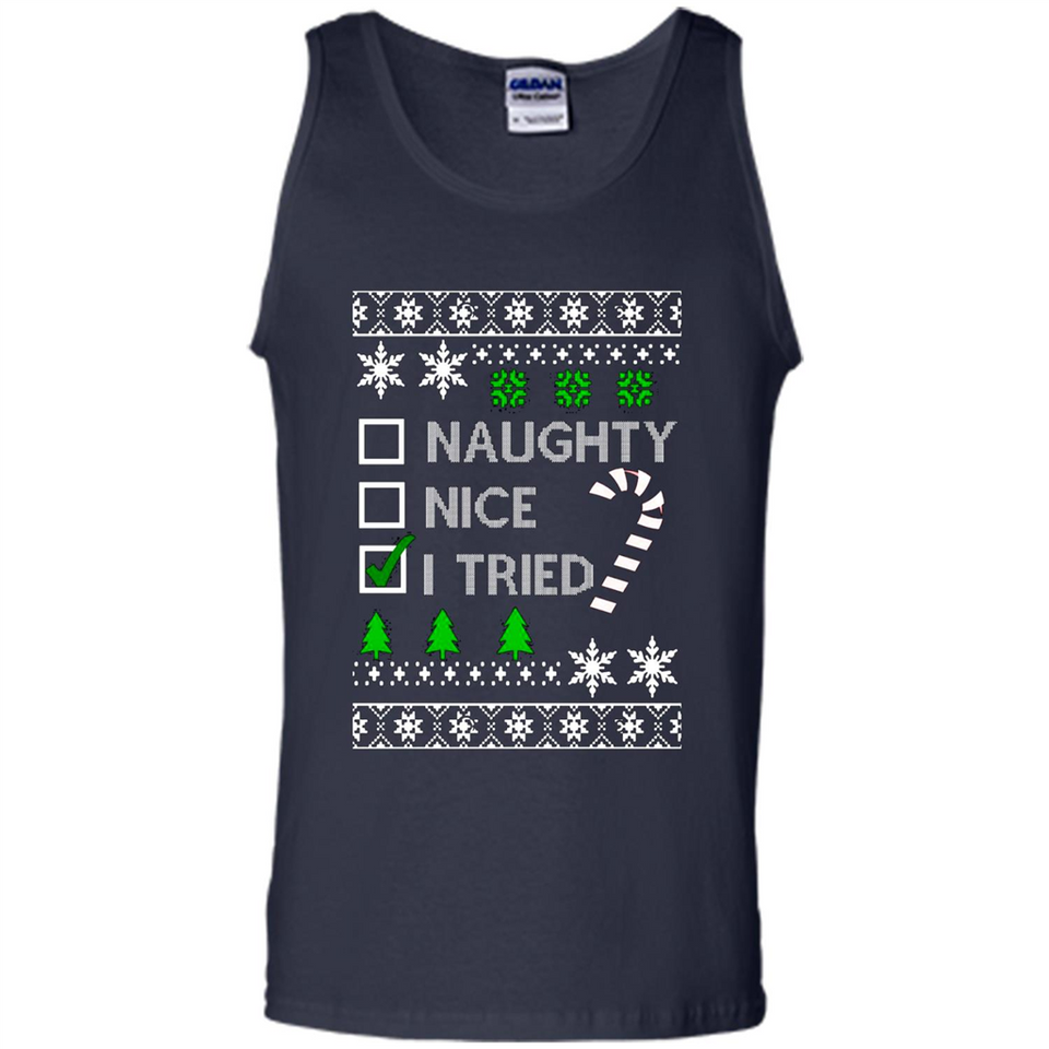 Naughty Nice I Tried Christmas sweatshirt PINGPONG