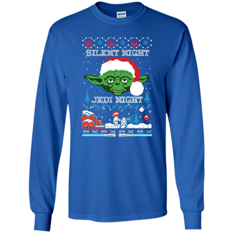 YODA SILENT NIGHT JEDI NIGHT CHRISTMAS UGLY SWEATER