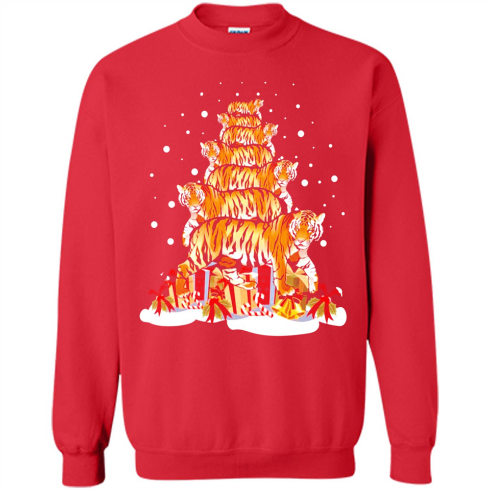Tiger Christmas Tree Funny Merry Christmas - Sweatshirt