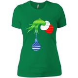 Grinch Holding American Flag ornament Christmas