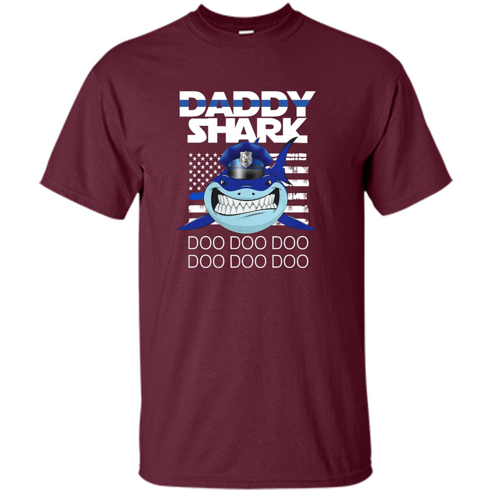 Police Daddy Shark Blue Line Tee