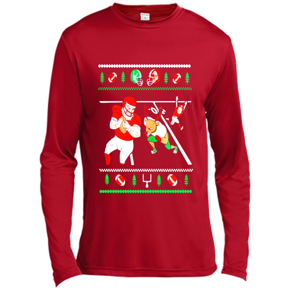 Santa vs Deer Football Ugly Christmas PINGPONG