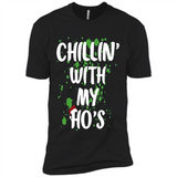 Chillin With My Ho's Funny Christmas - Premium Short Sleeve T-Shirt