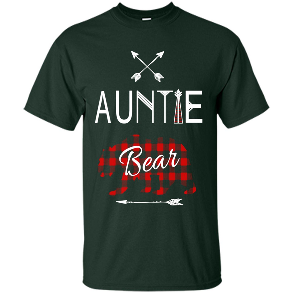 Aunt Shirt Buffalo Plaid Family Camp Bear Tee - Shirt