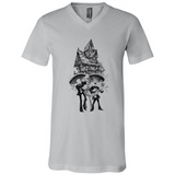 Mariachi Skeleton Shirt Dia De Los Muertos Tequila - Canvas Unisex V-Neck