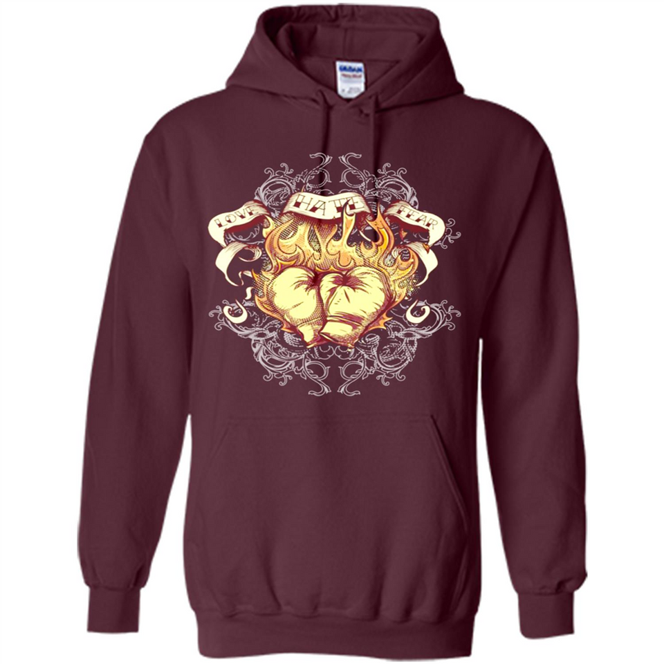 Love Hate Fear Boxing - Martial Art Fighting - Hoodie