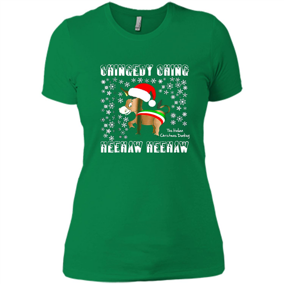 Amazing Dominick The Christmas Donkey-Italian Christmas Donkey - Ladies' Boyfriend T-Shirt