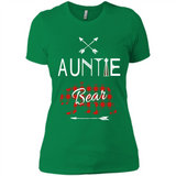 Aunt Shirt Buffalo Plaid Family Camp Bear Tee - Ladies' Boyfriend T-Shirt