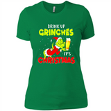 Drink Up Grinches it_s Christmas - Merry Xmas Sweatshirt - Ladies' Boyfriend T-Shirt