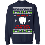 Molar bear fighting against enamel cruelty Christmas - Sweatshirt