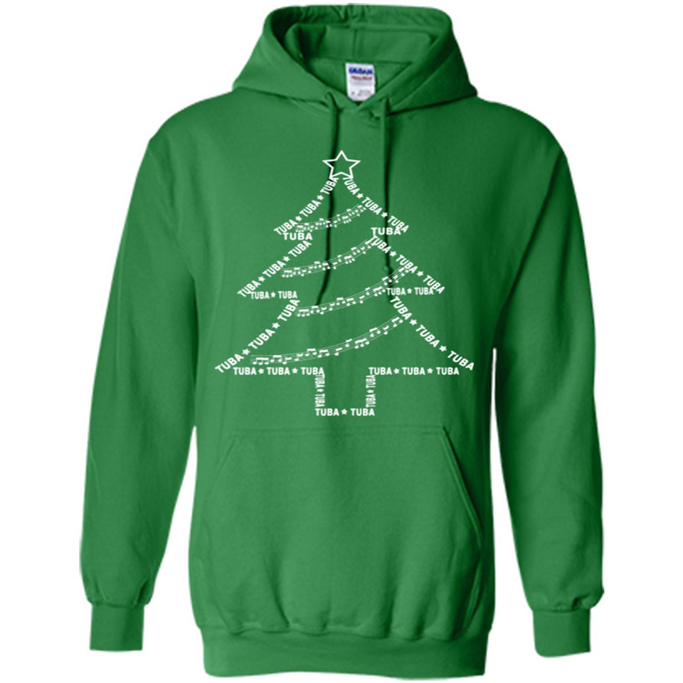 Tuba Text Christmas Tree Musical Instrument Holiday 1
