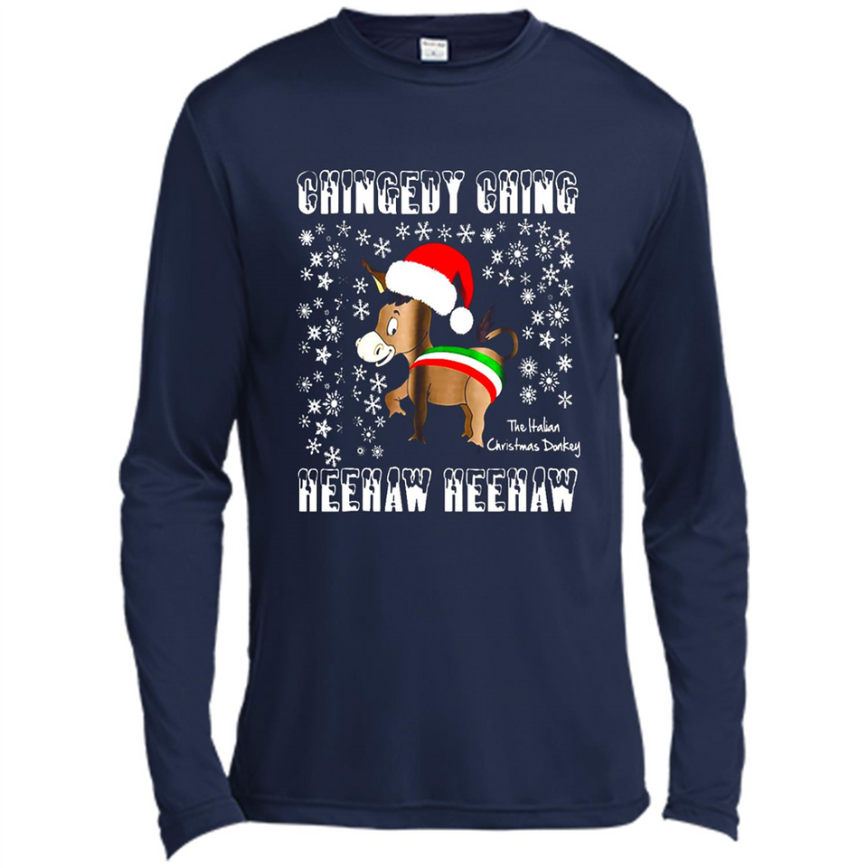 Amazing Dominick The Christmas Donkey-Italian Christmas Donkey - Canvas Long Sleeve T-Shirt