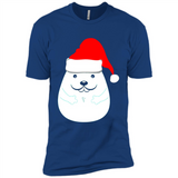 Funny Hamster Christmas t-shirt Santa Hat - Premium Short Sleeve T-Shirt