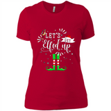 Let's Get Elfed Up Funny Drinking Wine Christmas Elf PINGPONG