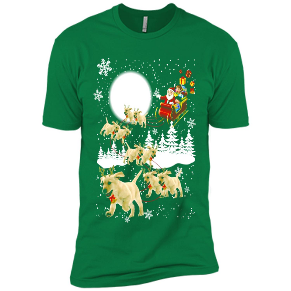 Christmas Santa Golden Retriever Sleigh For Labrador Retriever