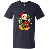 Disney Mickey Mouse Christmas Lights Sweatshirt - Men's V-Neck