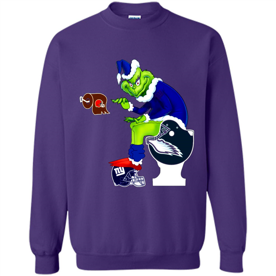 New York Giants Toilet Grinch Santa Claus Football Fan PINGPONG