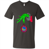 GRINCH HAND HOLDING GOLDEN STATE WARRIORS GLITTER CHRISTMAS PINGPONG