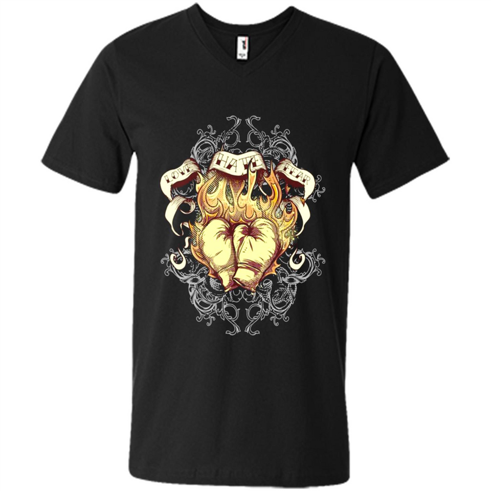 Love Hate Fear Boxing - Martial Art Fighting - Men's V-Neck