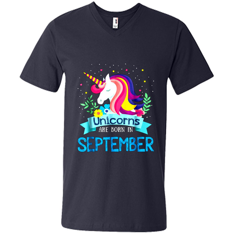 Unicorns are born in September Birthday Rainbow Gift Ladies Custom