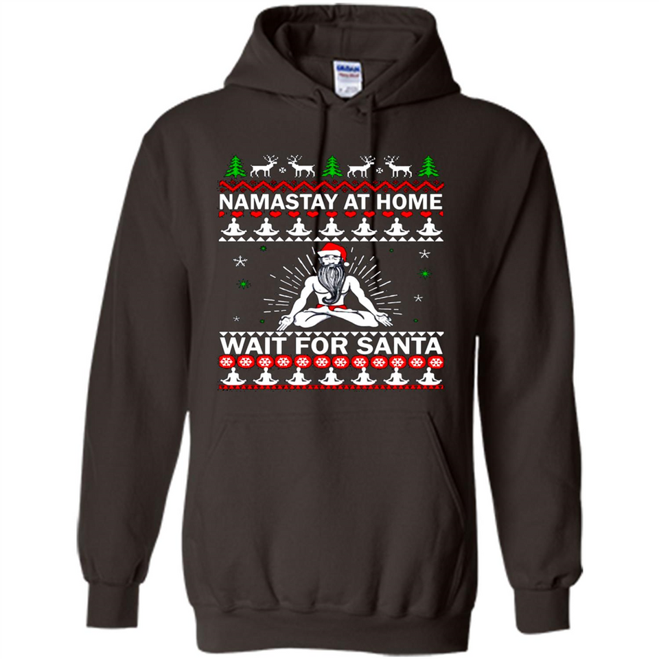 Namastay at home and wait for Santa Christmas sweatshirt PINGPONG