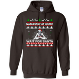 Namastay at home and wait for Santa Christmas sweatshirt PINGPONG