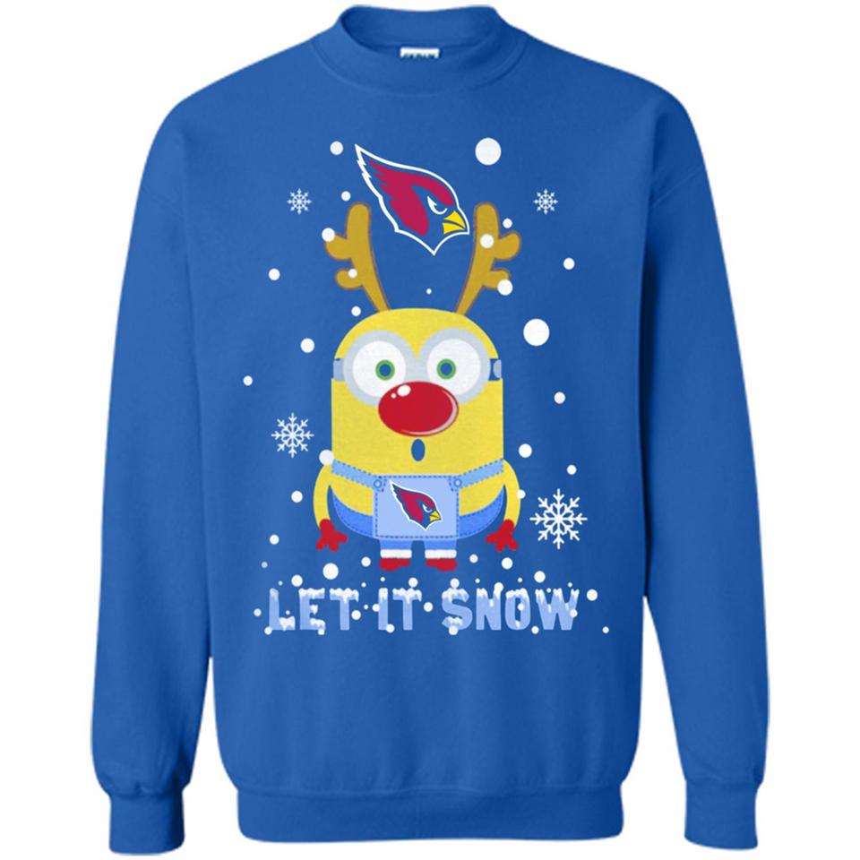 Minion Arizona Cardinals Ugly Christmas Sweater Let it Snow - Sweatshirt