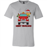 Merry Truck-Mas Christmas Fire Truck Cute Reindeer Sporty - Canvas Unisex T-Shirt